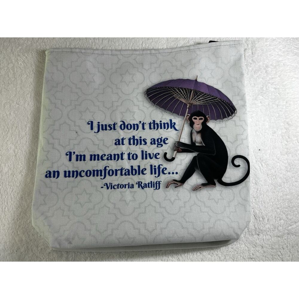 White Lotus Inspired Canvas Tote Bag “At this age I just don’t think…” NWT